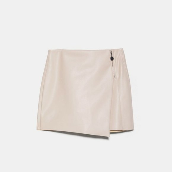 Zara Pants - Zara Faux Leather Skort